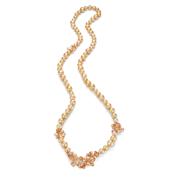 Golden Pearl Flower Garden Necklace - Price Upon Request