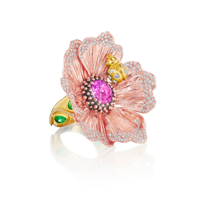 Pink Poppy Ring - Price Upon Request