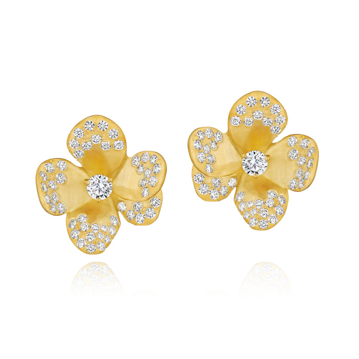 Diamond Cherry Blossom Studs