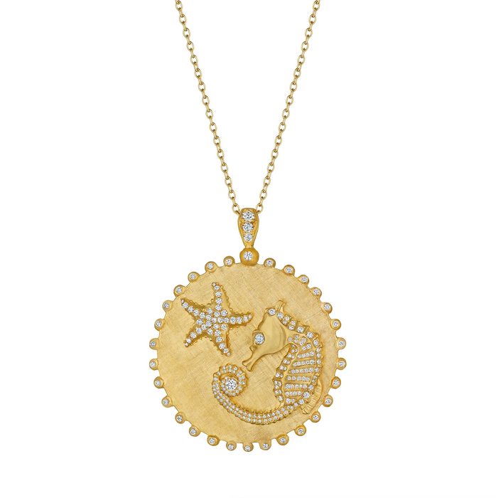Seahorse and Starfish Medallion