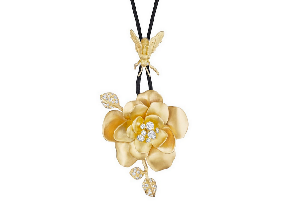 Rose Pendant with Bee