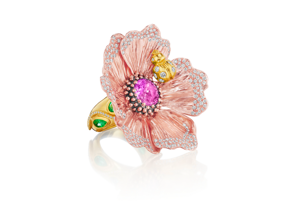Pink Poppy Ring - Price Upon Request